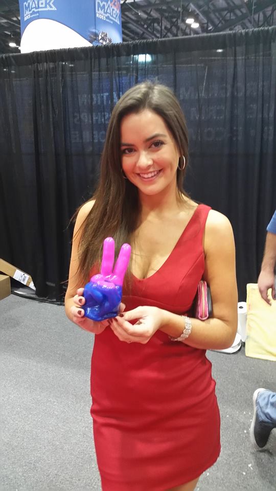 wax hands peace sign - corporate event